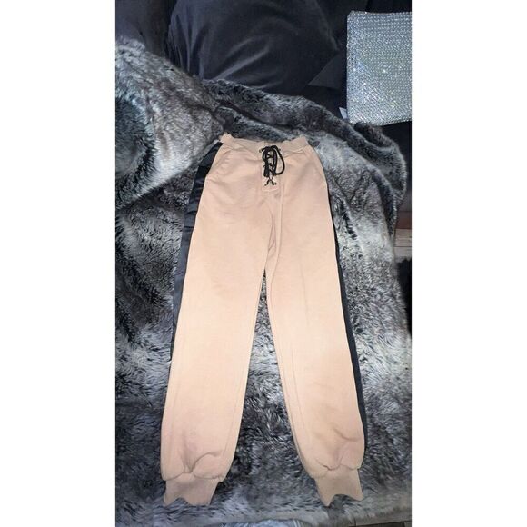Tiger Mist Jogger Beige/Black Pacifica Lace -Up Track Pants, Size Xs - Picture 7 of 14